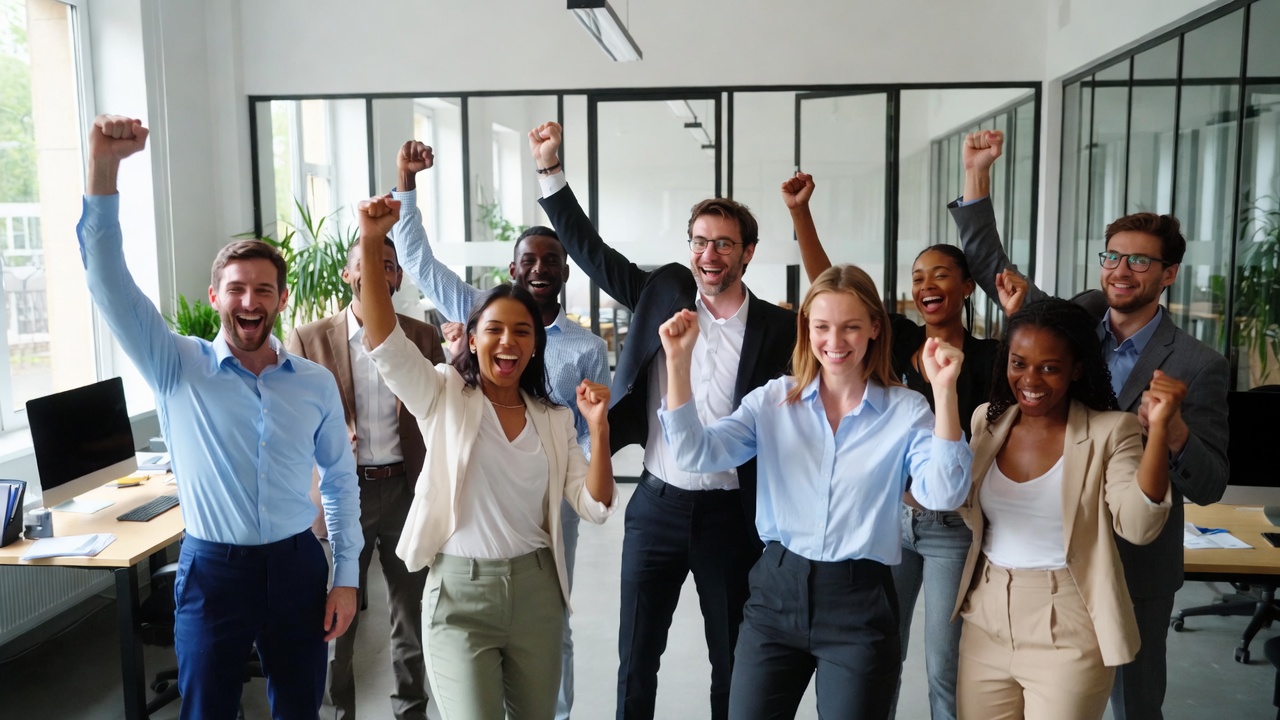 Команда IT-компании после успешной HR-инициативы