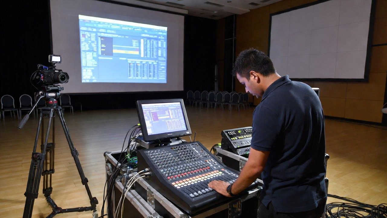 Техническая настройка мультимедийного оборудования в конференц-зале