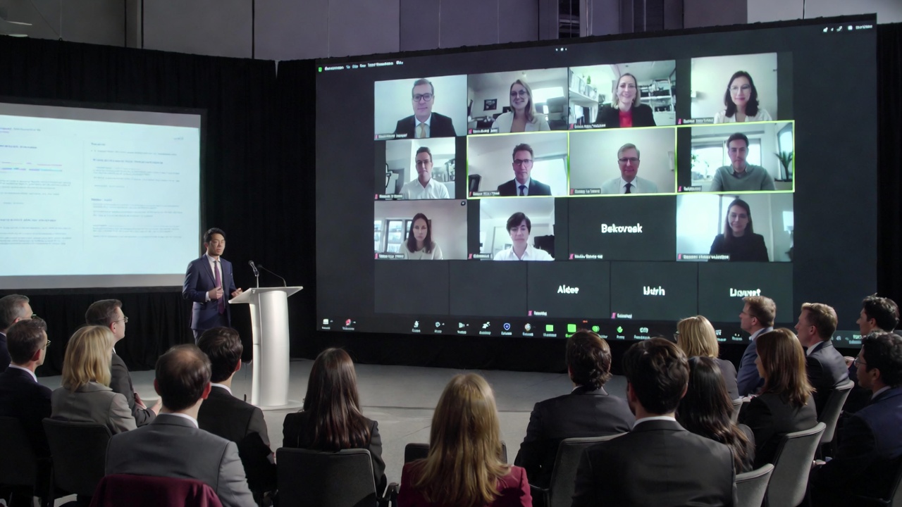 Гибридная конференция с телемостом и подключённой онлайн-аудиторией