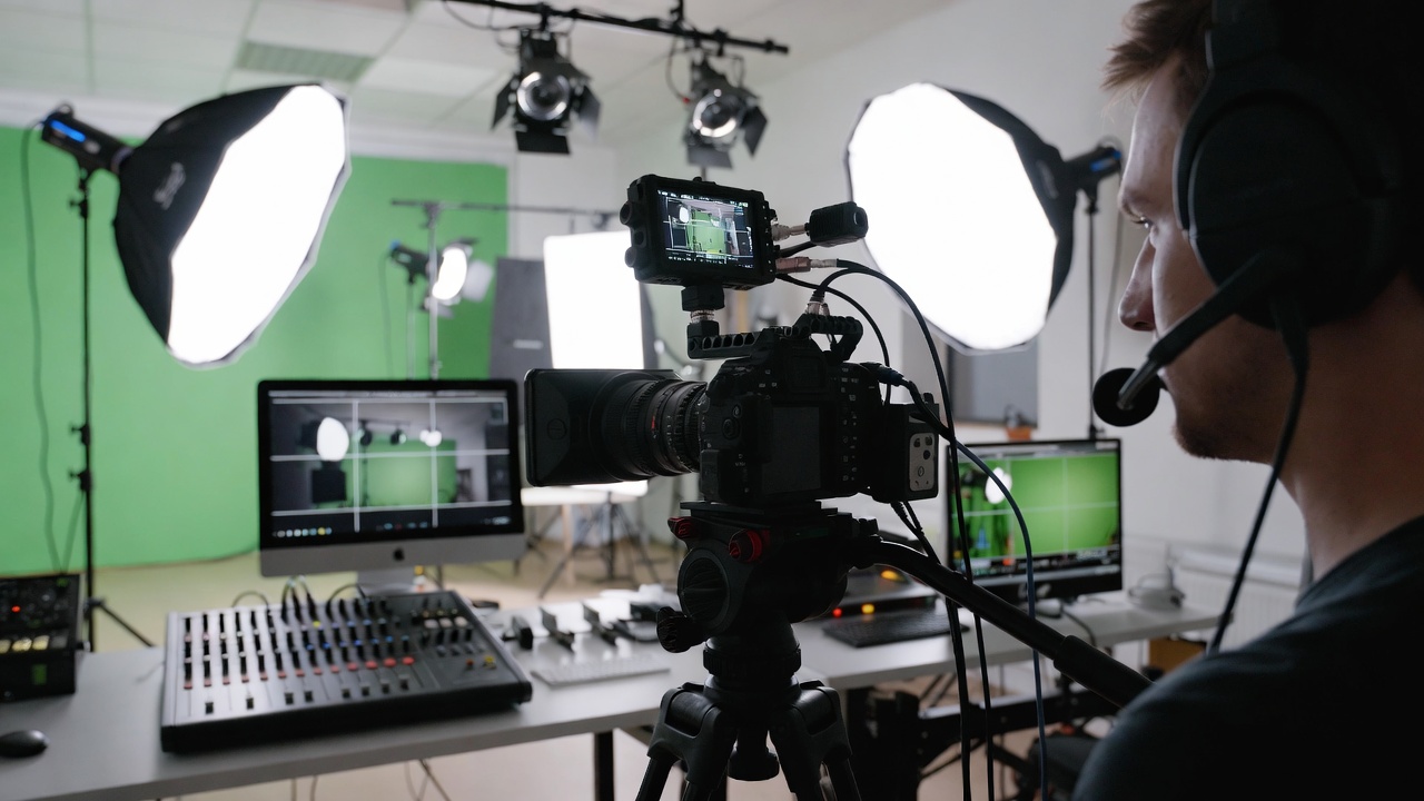 Студия для вебинаров с оборудованием для записи и трансляции