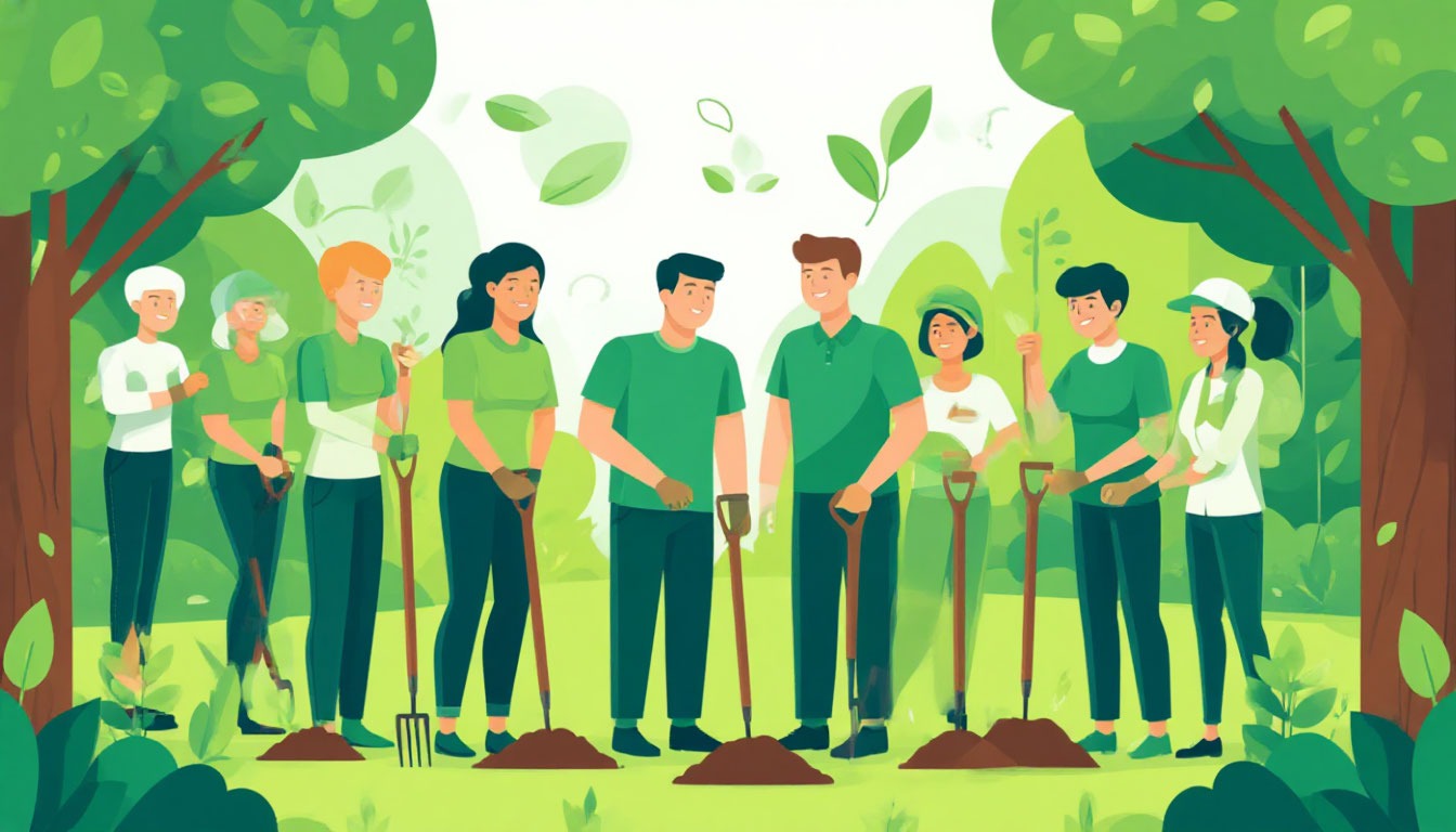 Экологический тимбилдинг: плоггинг и посадка деревьев