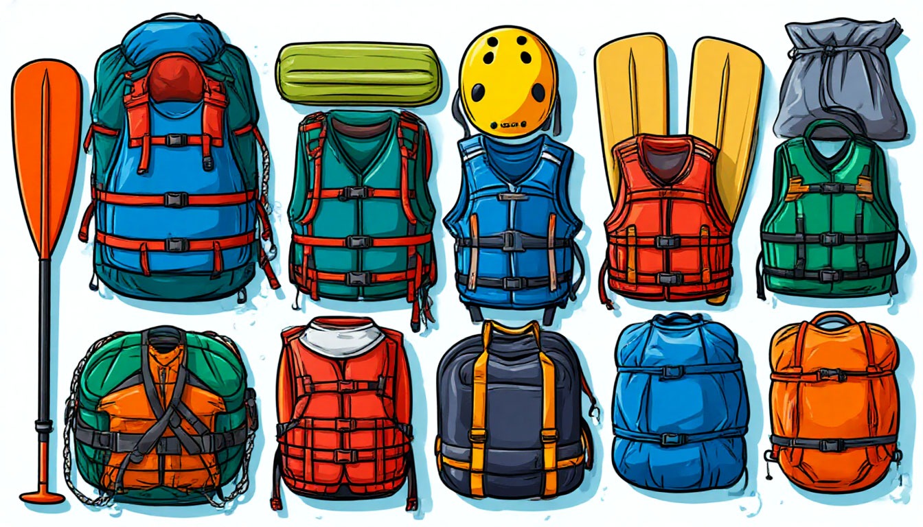 снаряжение для рафтинга жилеты каски весла