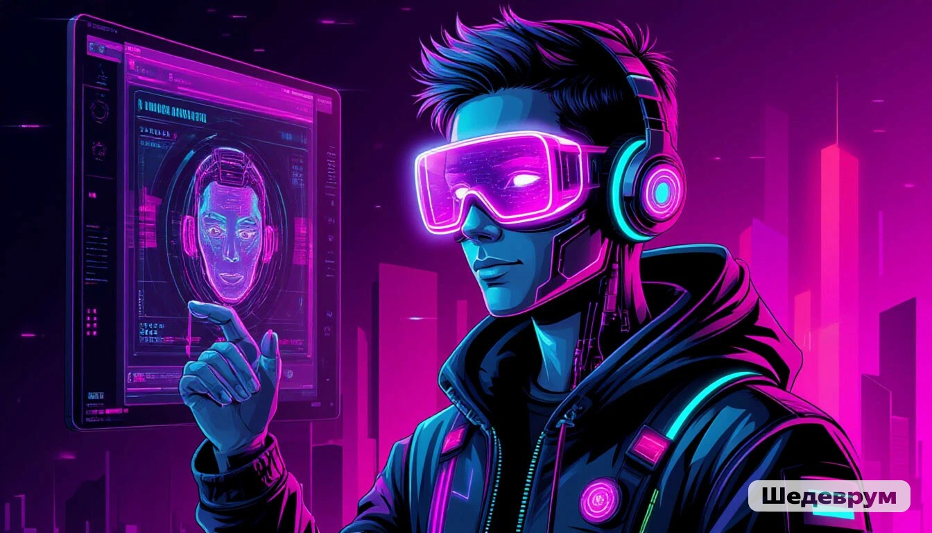 Иллюстрация использования AR масок и нейросетей на мероприятии