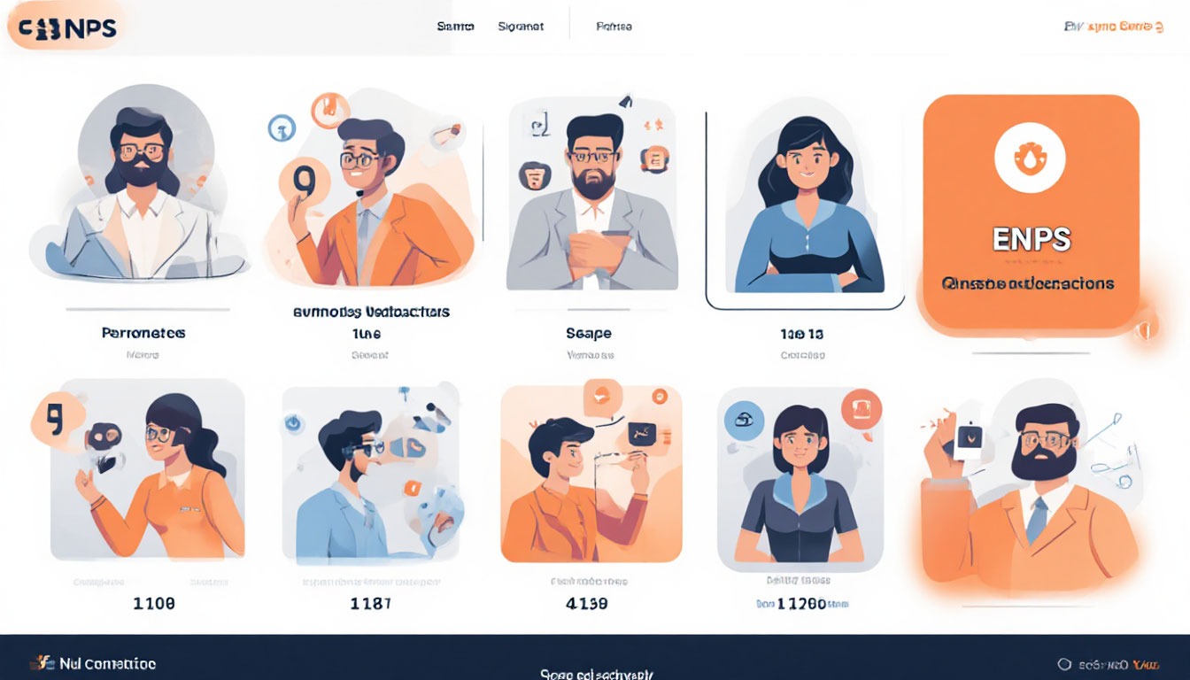 Инфографика с объяснением индекса eNPS и шкалы оценки сотрудников