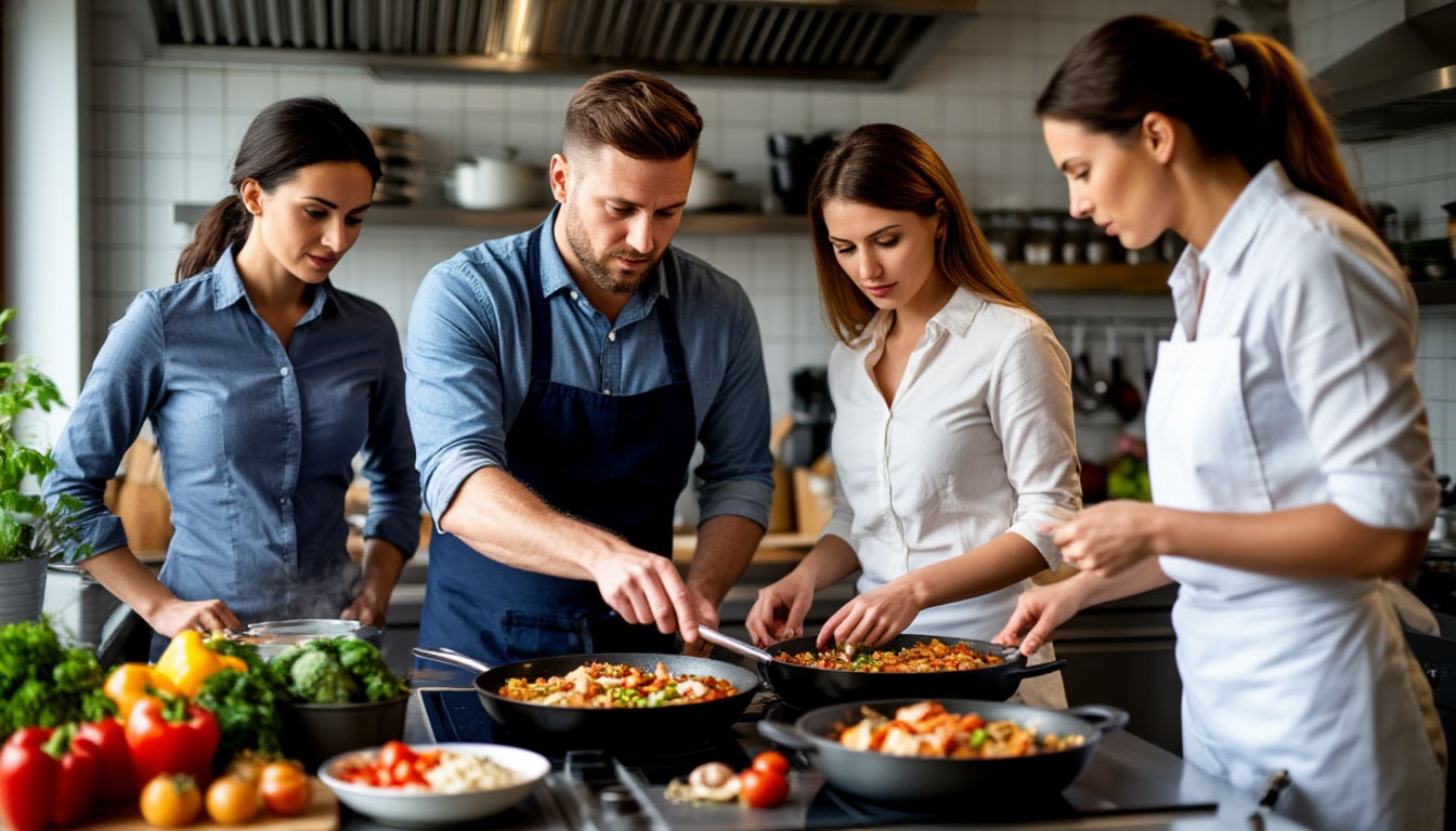 лидерство в команде во время кулинарного тимбилдинга