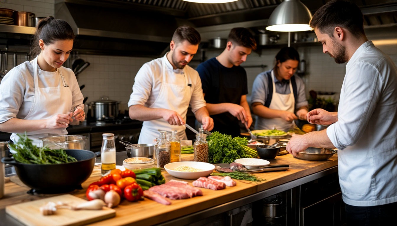организация кулинарного тимбилдинга и подготовка кухни