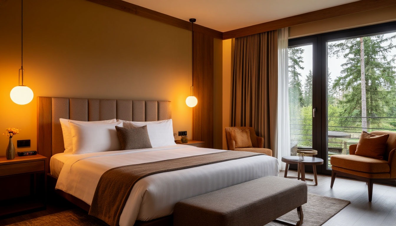 Комфортный номер в парк-отеле для размещения участников