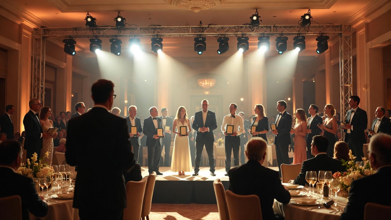Церемония награждения сотрудников на корпоративном гала-ужине