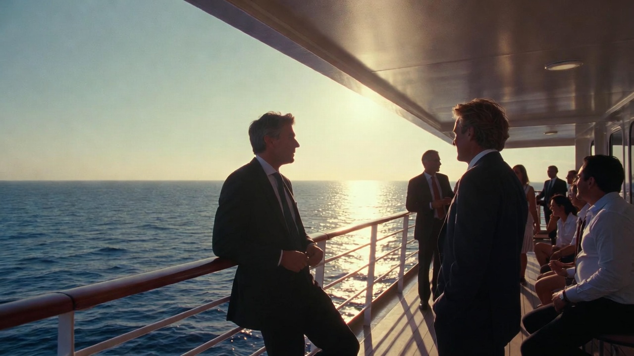 Корпоративное общение участников во время круиза