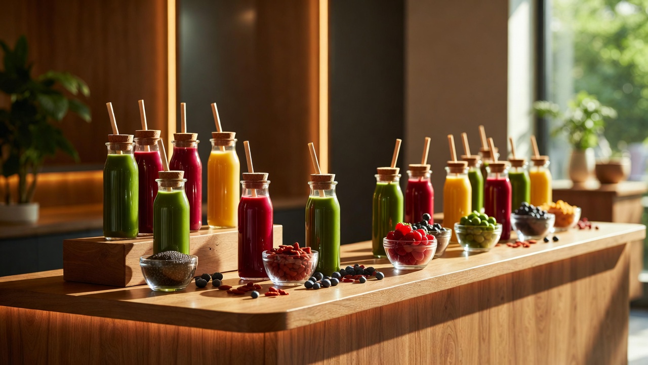 Смузи-бар и суперфуды на деловом мероприятии