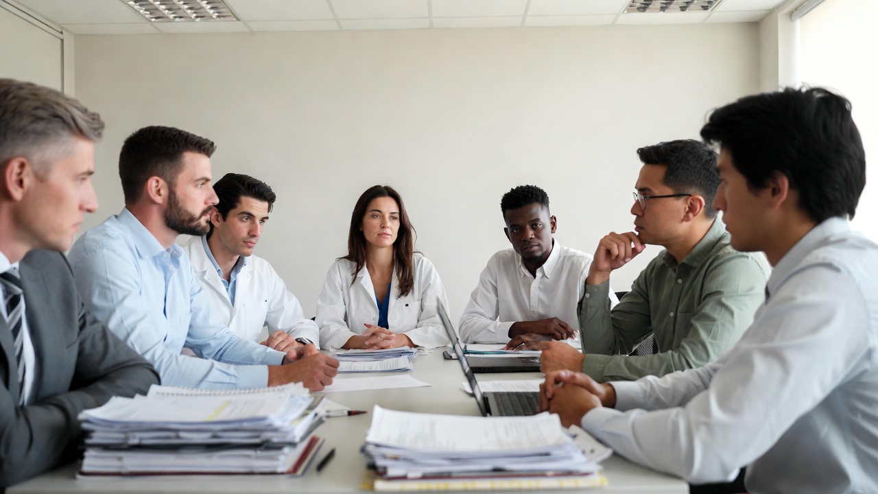 Экспертная комиссия рассматривает документы для аккредитации мероприятия