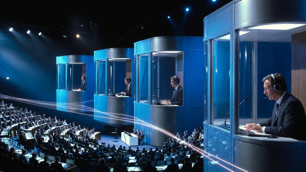 Синхронный перевод: подбор синхронистов, переводческие кабины и оборудование