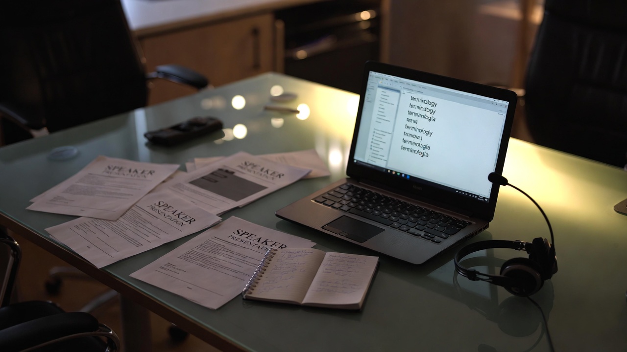 Подготовка к синхронному переводу: презентации спикеров и тематический глоссарий