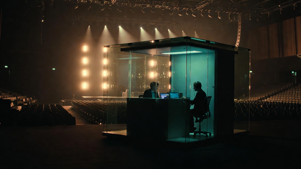Профессиональная переводческая кабина с акустической изоляцией на конференции
