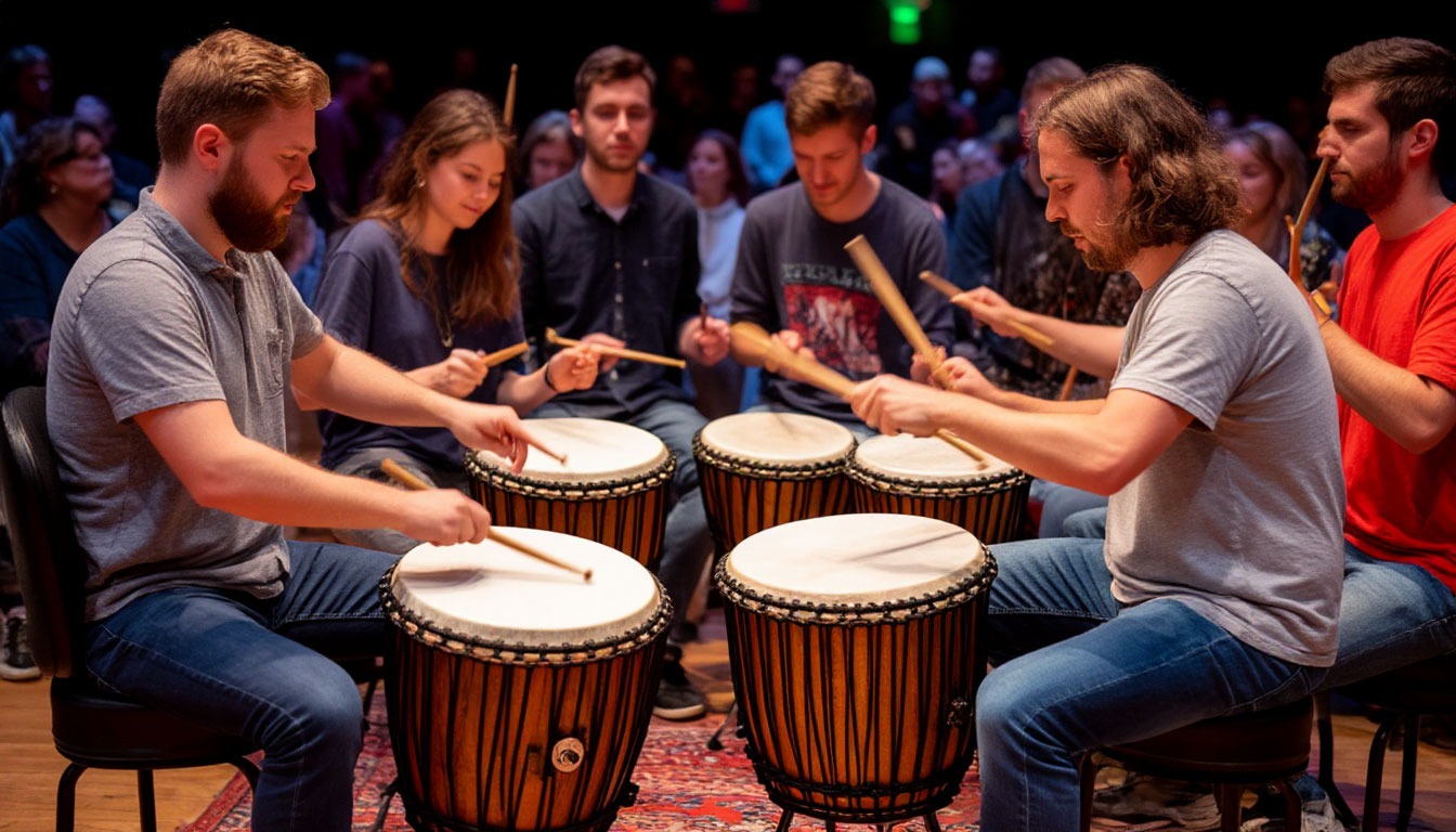Командная игра на барабанах как формат объединяющего тимбилдинга