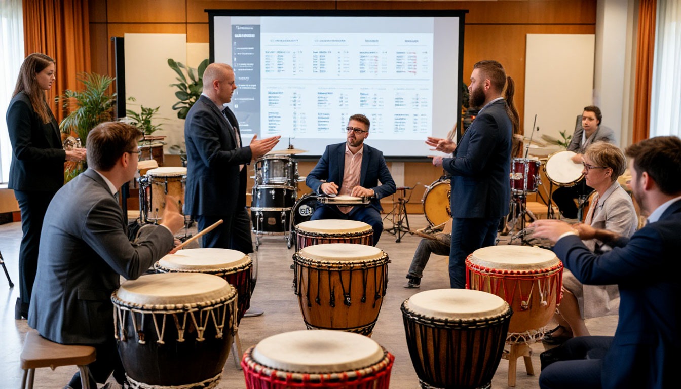 Интеграция барабанного тимбилдинга в программу корпоративного дня