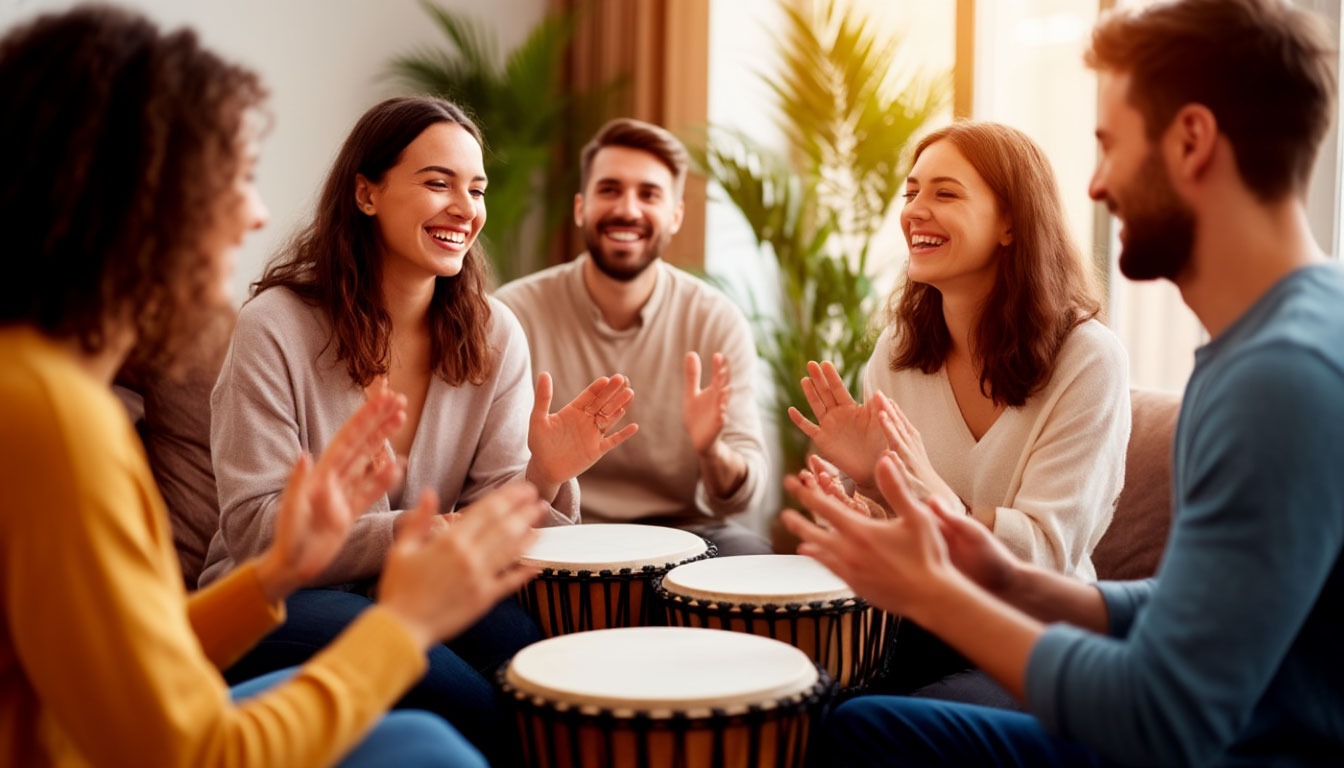 Барабанный тренинг для отдела продаж — снятие стресса через ритм