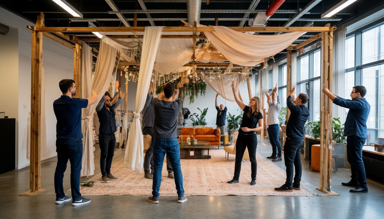 мобильный декор и подготовка офиса к корпоративу