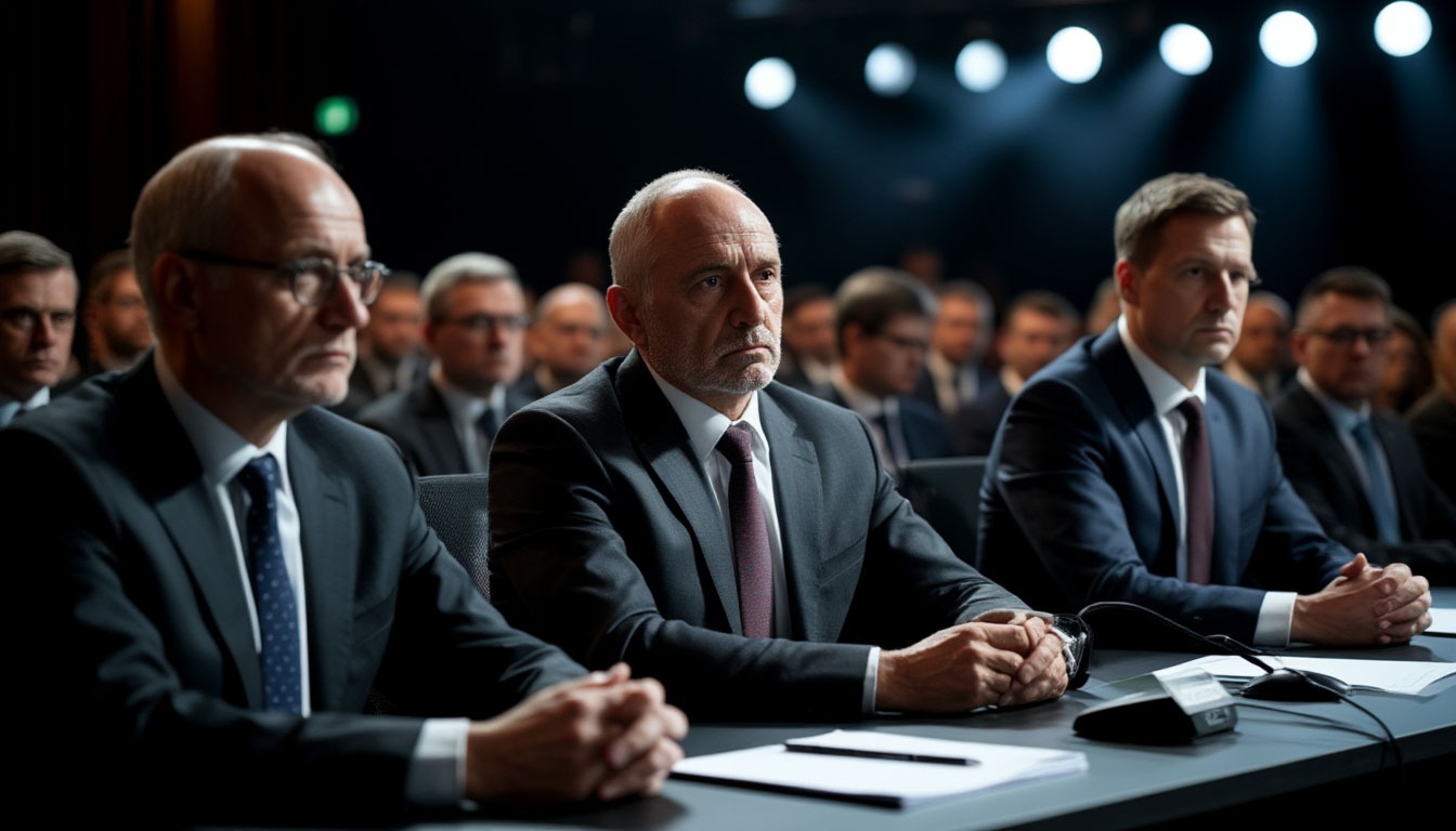 Аудитория слушает экспертов, экспертный состав