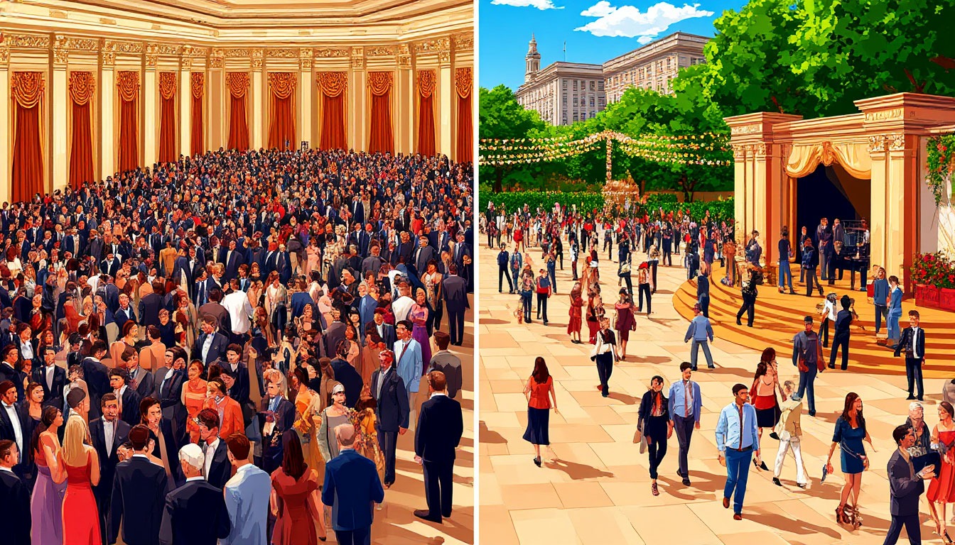 Зонирование фестивального пространства на юбилее компании — детская зона и лаундж