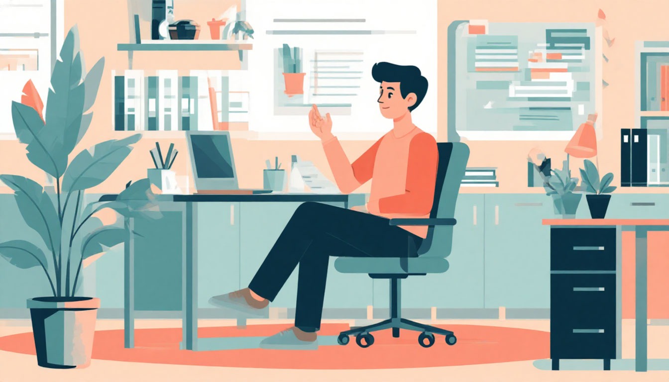 человек отвлекается во время лекции