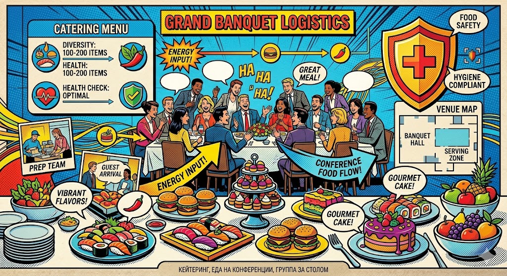 Кейтеринг за границей для групп: адаптация русской команды