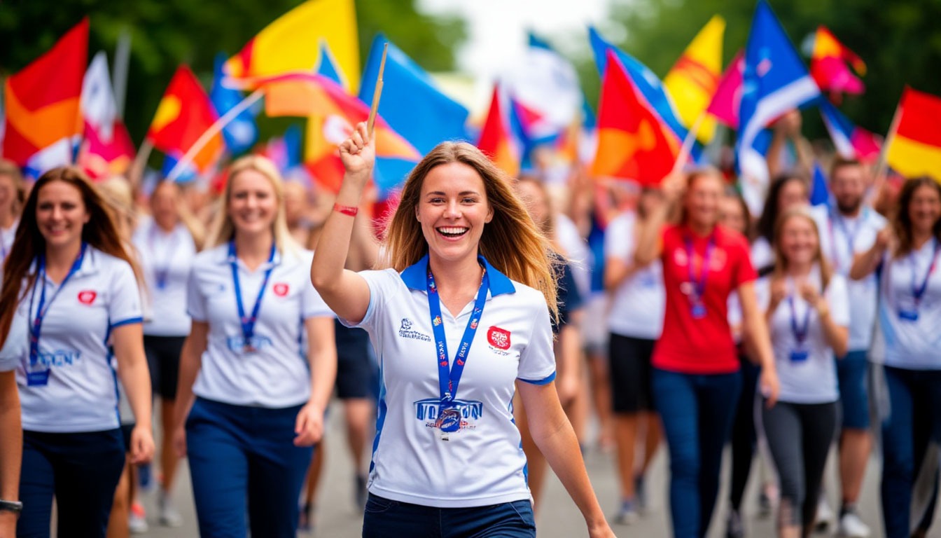 открытие спартакиады с парадом команд