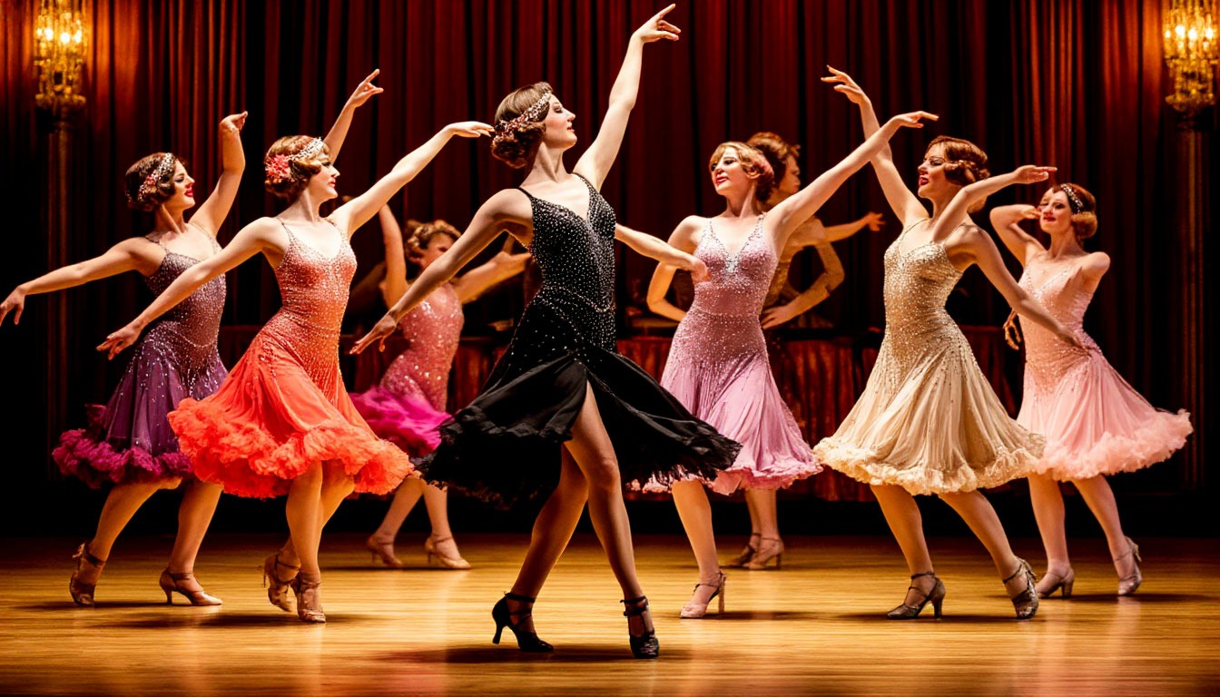 танцы чарльстон на вечеринке в стиле 20-х