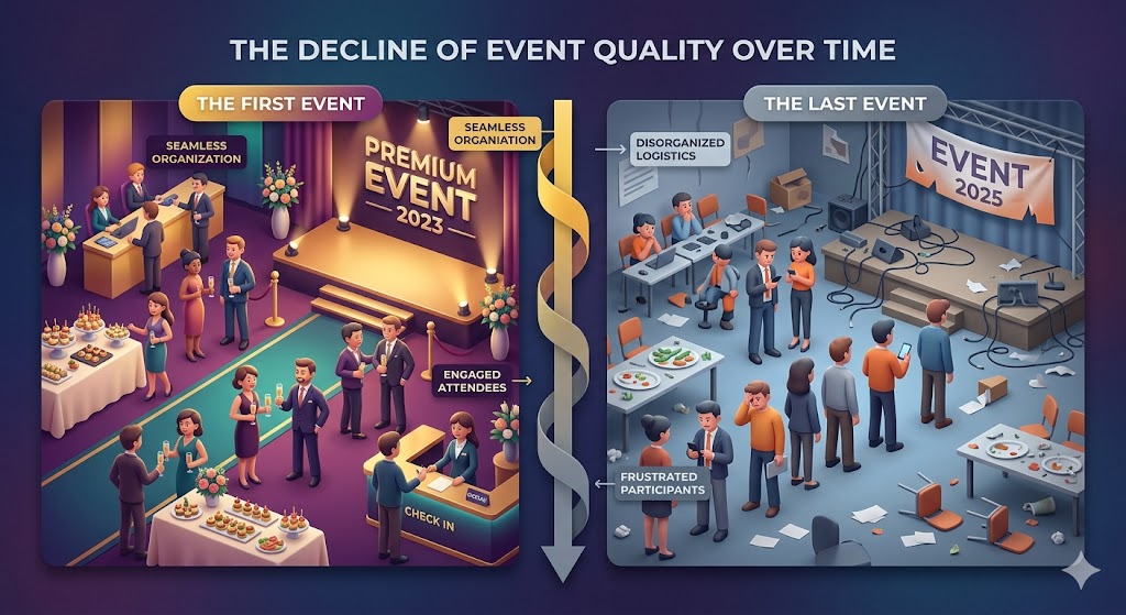 падение качества мероприятий event-агентства