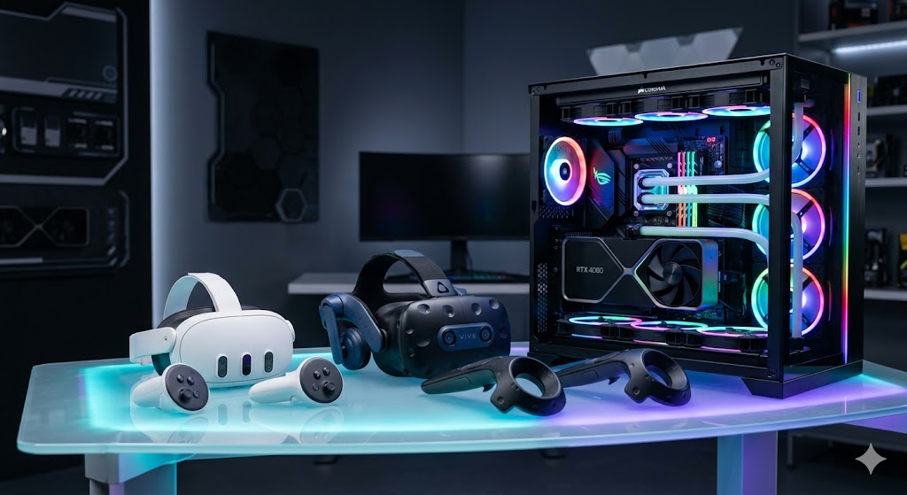 Профессиональное оборудование для VR-тимбилдинга: шлемы и мощные компьютеры