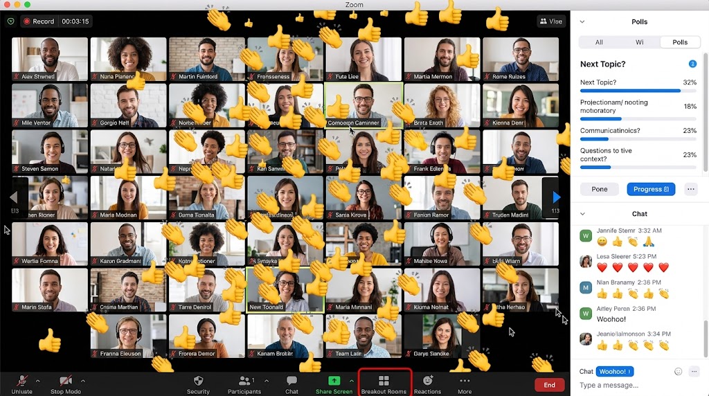 Инструментарий Zoom для вовлечения аудитории