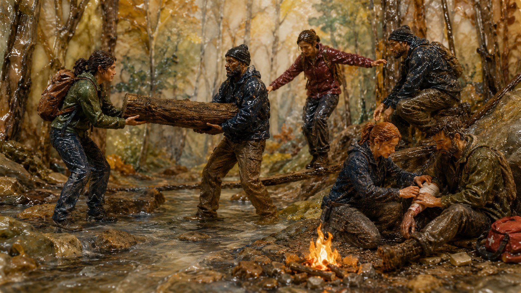 командное доверие на survival-тренинге