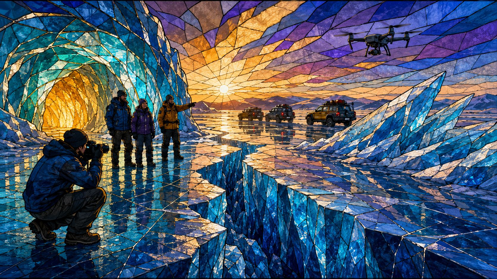 фотосессия на байкальском льду